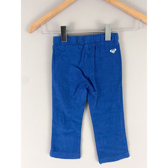 Roxy Girl Linen Blend Blue Palazzo Casual Pants 12-18 months - Picture 2 of 3